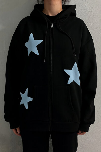 1blood سترة صوفية سميكة بتفاصيل نجمة مصنوعة من 3 خيوط