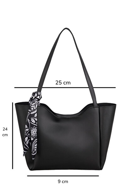 Rivina Geantă de mână și de umăr pentru femei, cu fermoar și închidere magnetică (culoarea eșarfului poate varia)