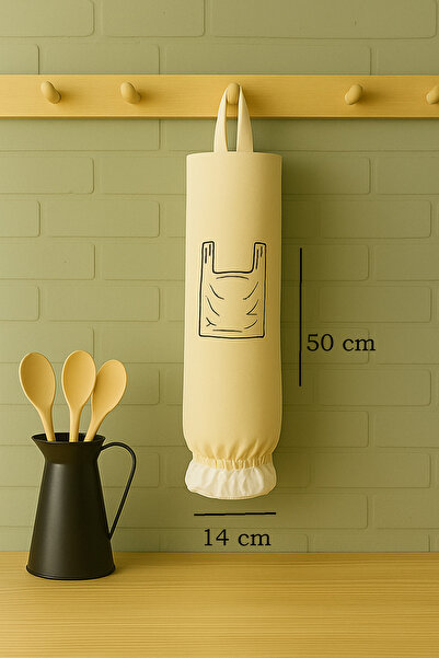 Paris Home Poşetlik – Poşet Organizeri, Poşet Sepeti, Mutfak Poşet Düzenleyici Krem