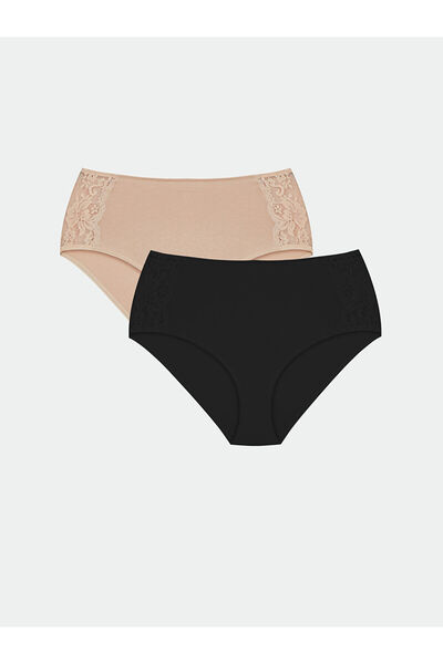 LC Waikiki Hilfa New Season Lace Detailed Classic Panties 2-Pack