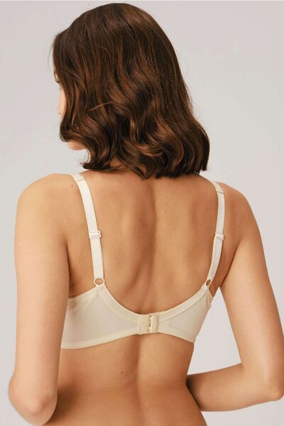 Anıl Lingerie Kadın Ten Balenli Kapsız Süngersiz Saten Desteksiz Toparlayıcı Minimizer Küçültücü Sütyen 3592