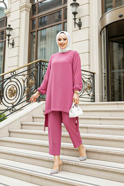 Neva Style Dusty Rose Hijab Double Suit 65876Gk