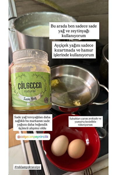 Çölgeçen Natural Sade Yağ (GHEE) 1 Kg - Glutensiz, Laktozsuz, Kazeinsiz, Katkısız Saf Yağ