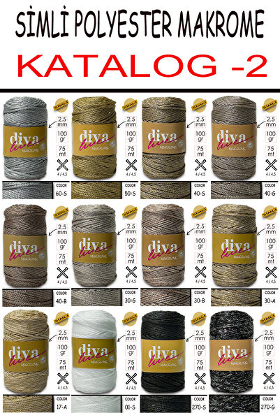 Diva İplik Diva Makrome Ipi Simli 100k Kırmızı