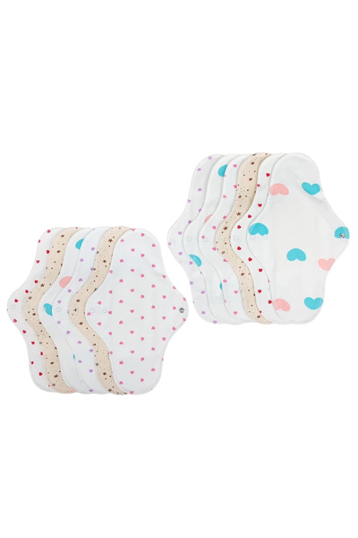 Ponped Yıkanabilir doğal kadın pedi 10'lu gece fırsat set