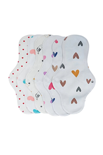 Ponped Bamboo Washable Natural Women's Pad 6-Piece (XL Size)