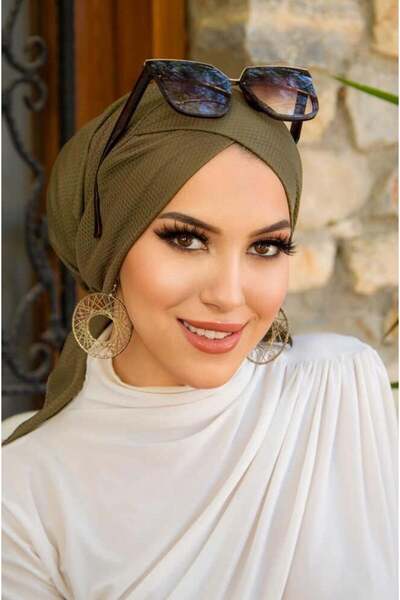 Aişe tesettür كاكي كروس بونيه