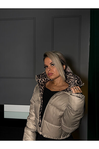 by SLA boutique Geacă damă reversibilă, cu două fețe si glugă detașabilă