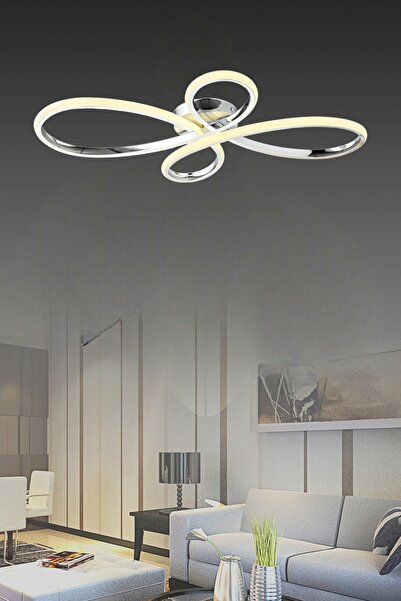 ESSLİGHT Yonca Plafonyer LED Avize 3 Renk Işık Modlu (Beyaz / Sarı / Gün Işığı)