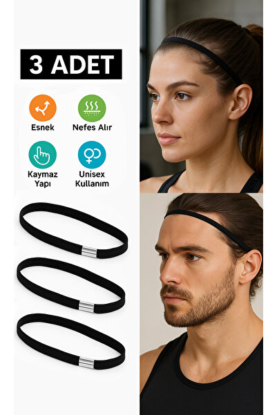 BiWini Kaymaz Sporcu Saç Bandı – Fitness, Koşu, Yoga & Antrenman Unisex (5MM)