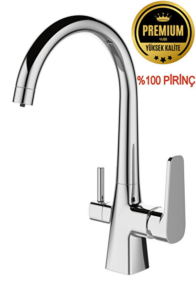 banyonatural Birinci Kalite Paslanmaz Pirinç Lüx Arıtmalı Krom Renk Eviye Bat...