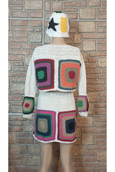 El örgüsü Ydr Design Hand Knitted Double Suit