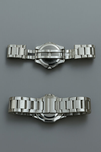 Eyiser Store Men's Steel Case & Band Wristwatch – Yellow Textured Dial, Butterfly Clasp Strap and Calendar - Boxed