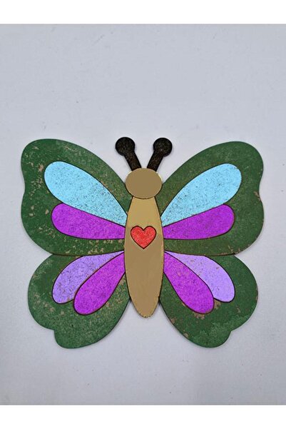 Mu Art Ahşap 15 قطعة من لوحة الرسم الخشبية على شكل فراشة لطيفة للمدرسة، نشاط ...