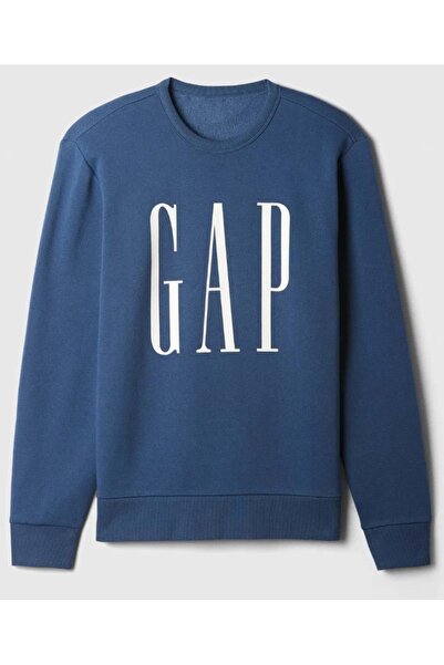 GAP Hanorac pentru bărbați V-Lw Dp Fleece Logo 542214 ALBASTRU