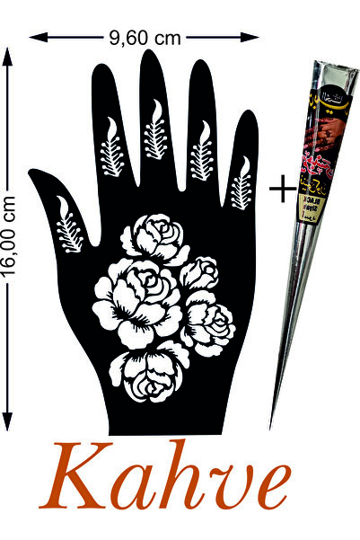 hennadibace Kına Kalıbı (GEÇİCİ DÖVME ŞABLONU) Hint Kınası Henna Tattoo Stenc...