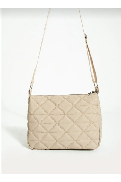 La'Graccia Kapitone Vizon Fermuarlı Iki Bölmeli Omuz Çanta