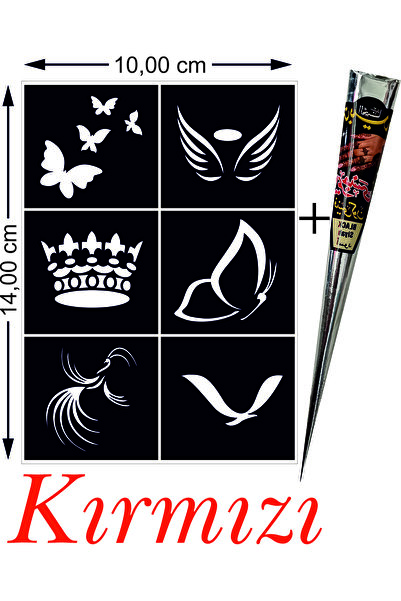 hennadibace Kına Kalıbı (GEÇİCİ DÖVME ŞABLONU) Hint Kınası Henna Tattoo Stenc...