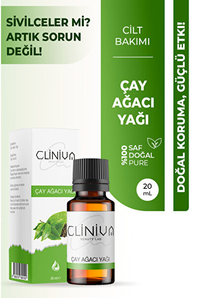 cliniva %100 Saf Çay Ağacı Yağı 20ml | Akne, Kepek, Gözenek Çözümü