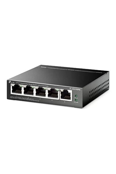TP-LINK 5 Port 4 Port Poe+ 10-100-1000 Mbps Easy Smart Switch Steel Case