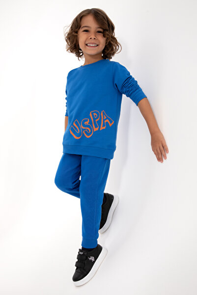 U.S. Polo Assn. Erkek Çocuk Koyu Mavi Bisiklet Yaka Basic Sweatshirt 50313979-VR032