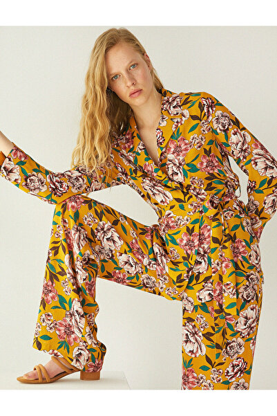 Koton Kadın Sari Desenli Ceket 8YAK52436UW