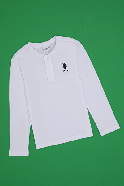 U.S. Polo Assn. Boy's Ecru Crew Neck Sweatshirt 50314909-Vr013