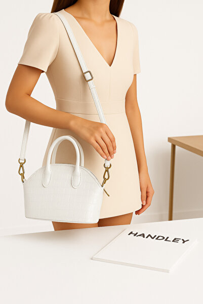 Handley Kadın Parlak Mini Kroko Desen Çapraz Askılı El Ve Omuz Çantası