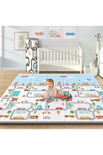 İnfant Hobby My Happy World Premium Katlanabilir Oyun Matı Oyun Halısı 160x180x1 Cm