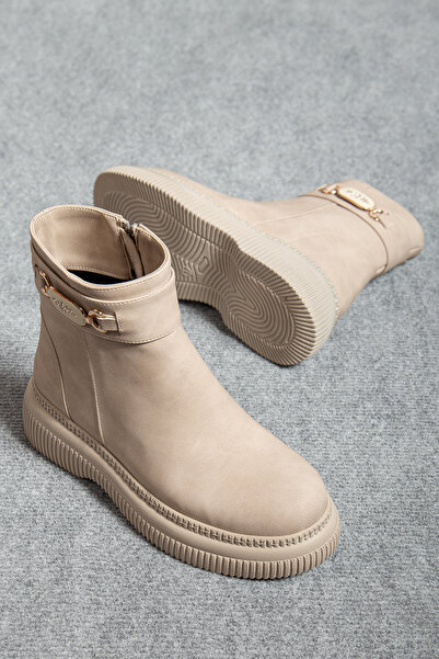 Mc vay Shoes Κομψό γυναικείο μποτάκι 002 με αδιάβροχη σμαραγδένια λεπτομέρεια και φερμουάρ