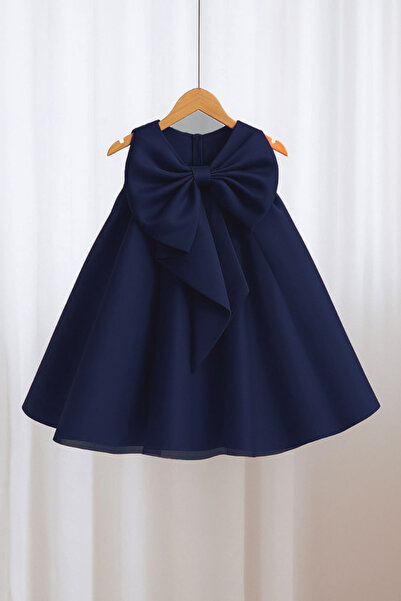 melek golden Girls' Evening Dress Dress Big Bow Detail Special Occasion Party Dress