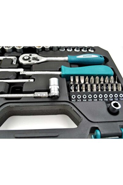 TOTAL مجموعة من 45 قطعة بمقبس 1/4