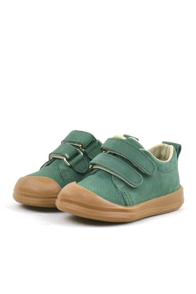 Rakerplus Sonic Genuine Leather Green Velcro Anatomical Baby Sneakers Sneakers