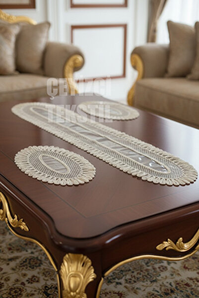 Çt Çeyizci Tekstil Sehpa Seti 3lu Takım – Kapuçino