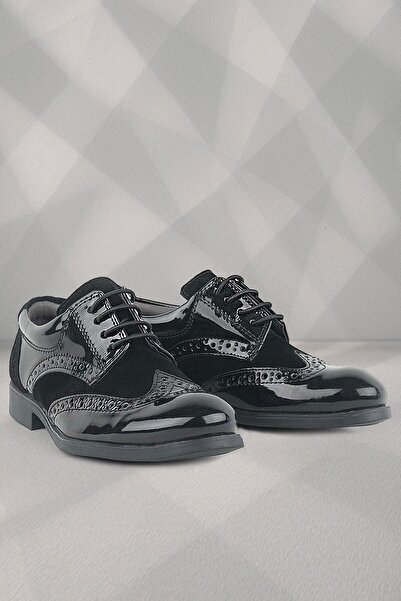 Rakerplus Лачени класически обувки за момче Titan с връзки