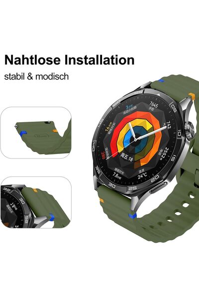 Novatis Huawei Watch Gt Gt2 Gt2e Gt3 Gt4 Gt 5 Gt 6 Pro Se Elite 46mm Uyumlu 22mm Spor Silikon Kordon