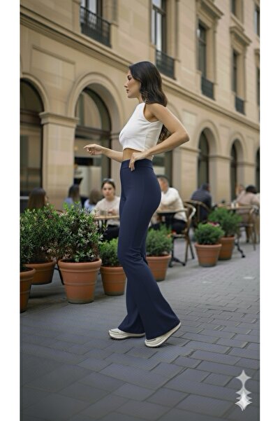 ECEYLÜL MODA SCUBA КРЕП ПЕРЕДНІЙ ЧИМАЛЬ ІСПАНСЬКИЙ ШТАНИ (короткострокова ціна запуску)