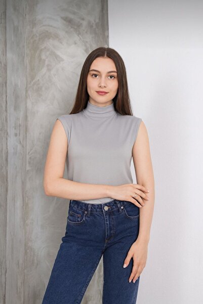 hashtag Body din viscoză fără mâneci pentru femei, 6 piese, cu gât înalt, 6 bucăți Fisherman