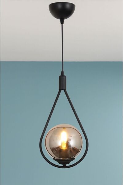 VENON Damla Tekli Sarkıt Tekli Avize Damla Model Modern Glop Camlı Yatak Odas...