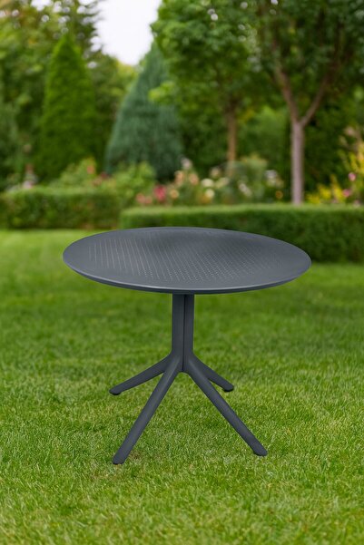 ZİYNET HOME Yuvarlak Masa Maria Bahçe Balkon Teras Masası 90x90cm