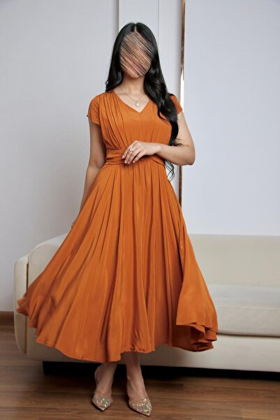 SELSAL فستان ميد ناعم