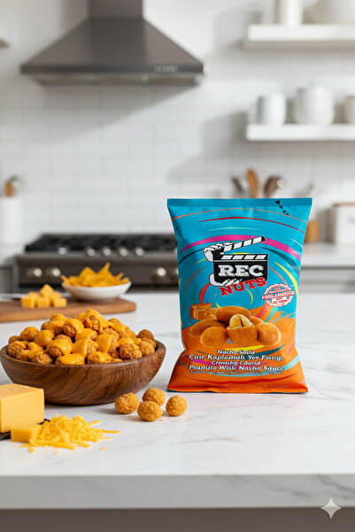 REC NUTS Nacho Soslu Çıtır Kaplamalı Fırınlanmış Yer Fıstığı Kuruyemiş 200 gr Atıştırmalık