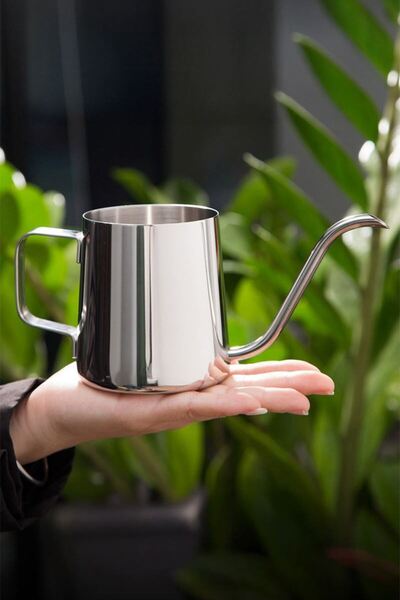 Chavin Çelik Ölçekli 350 ml 7 Cup Kahve Demleme ibriği Espresso Sıcak Su ibriği mt116