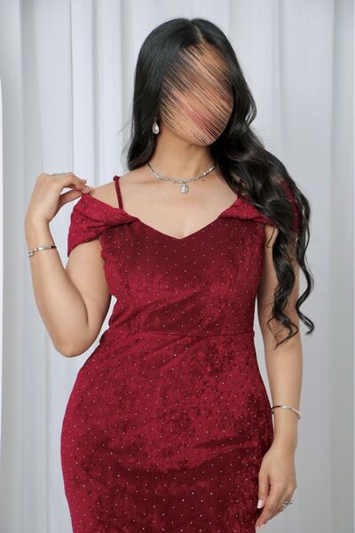 SELSAL Elegant embroidered off-shoulder dress