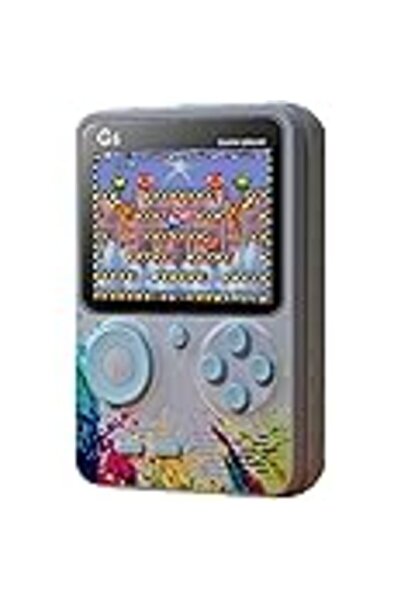 DKH G5 Retro Game Console, 500-in-1 Games, 7.6 cm LCD Screen, TV Output, Rechargeable Battery, Macaron C