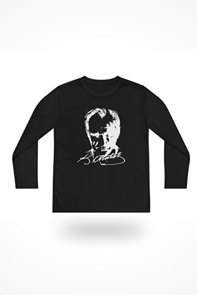 kübra kids Unisex Μακρυμάνικο μπλουζάκι με στάμπα Ataturk - 23 Απριλίου 29 Οκ...