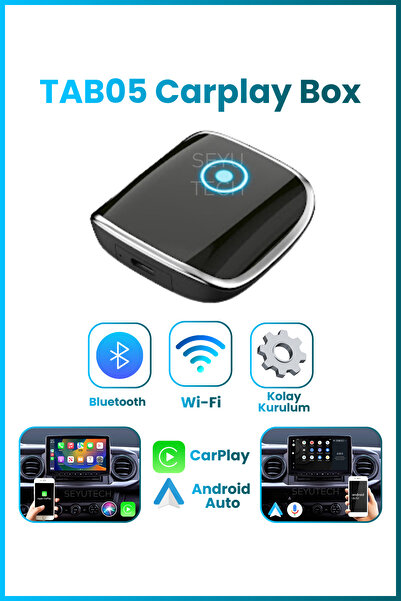 SEYUTECH TAB05 Carplay Dönüştürücü Ios ve Android Uyumlu Kablosuz Multimedya Carplay Dönüştürücü