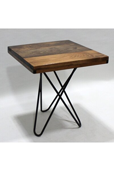 Otantik Çarşı Masif Ahşap Kare Sehpa 40x40x43 cm.