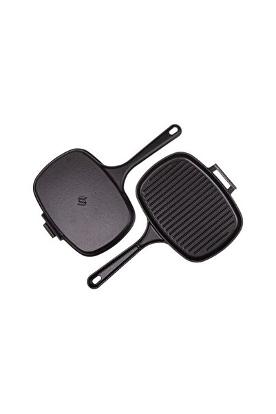 Sürel DÖKÜM 25X18 CM OVAL IZGARA TOST MAT SİYAH