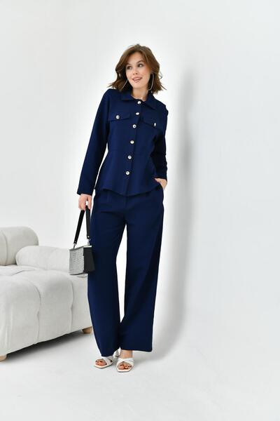 FTZ WOMEN Σετ γυναικείο παντελόνι Navy Blue - 30727